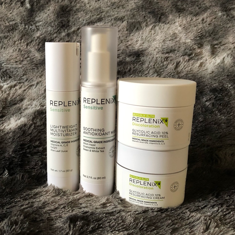 Replenix 4 piece Skincare bundle.